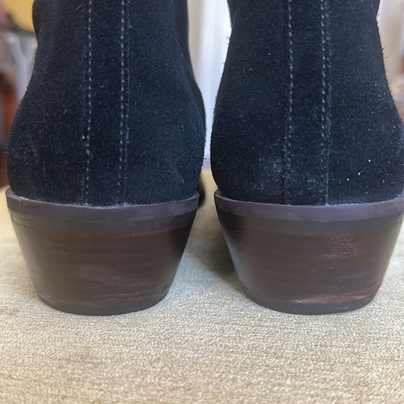 COACH Carmen Semi Matte Calf Leather Suede Ankle Boots Black Size 11 - Picture 8 of 15